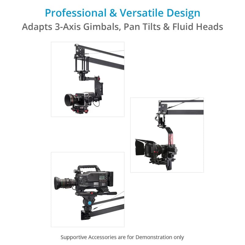 Proaim 12ft Camera Crane Jib, Stand, Jr. Pan-Tilt | Gimbal Compatible alternate