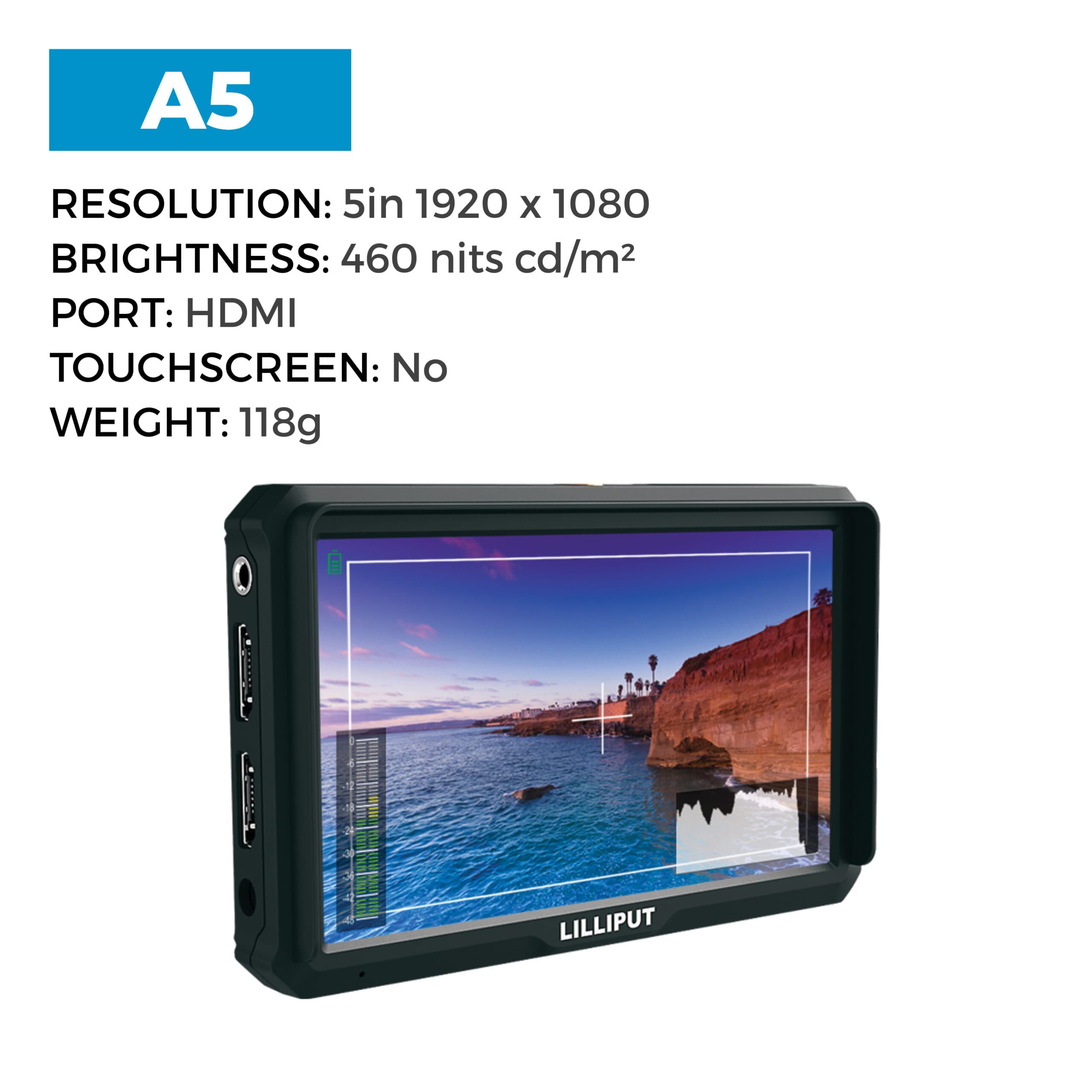 Lilliput A5 5 Inch Full HD Monitor With 4K Support alternate